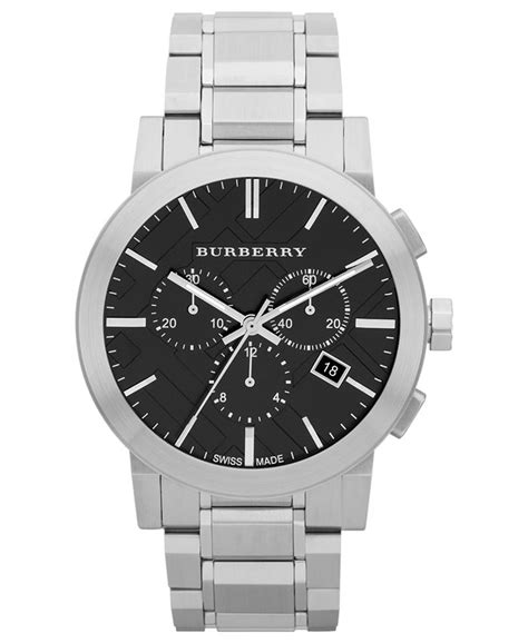 burberry watch 9351|Burberry Watch, Men's Swiss Chronograph Stainless Steel.